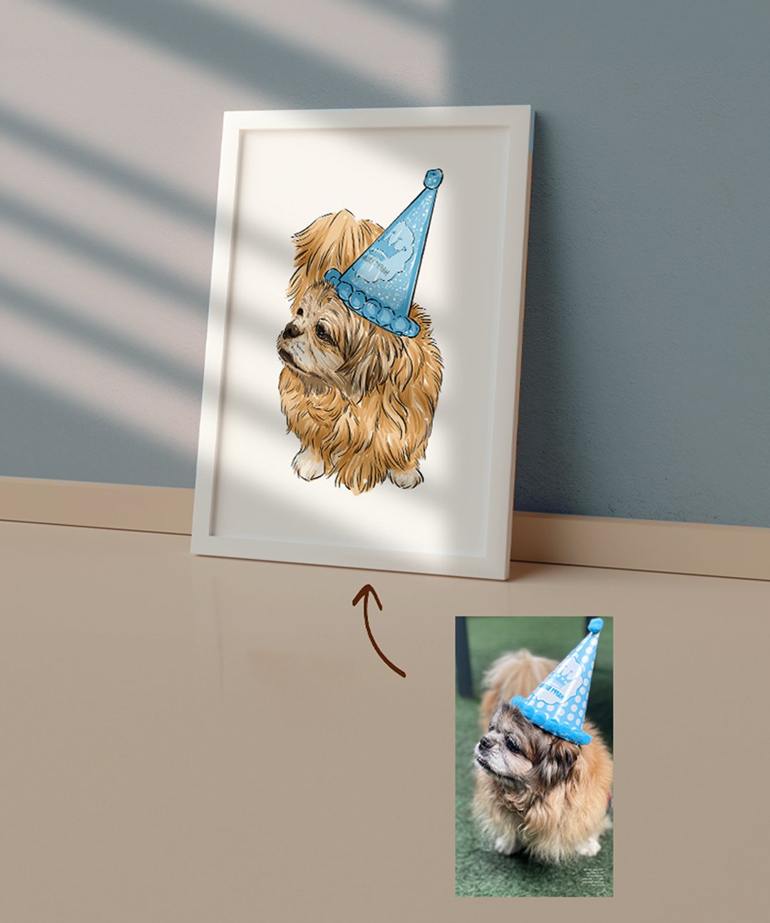 Painting Stroke Styled Colored Personalized Portrait Illustration Artwork - Words On Wall - A3 - White Frame - 1 - Painting Stroke Styled Colored Personalized Portrait Illustration Artwork