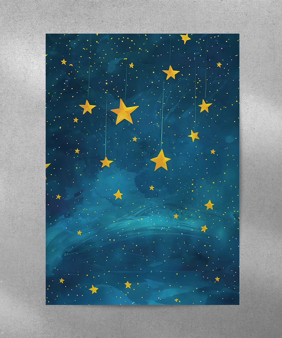 Starry Sky - Words On Wall - A4 - No Frame - Starry Sky