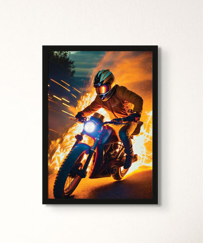 A Symphony of Sparks and Speed - Words On Wall - - A3 - Black Frame - A Symphony of Sparks and Speed