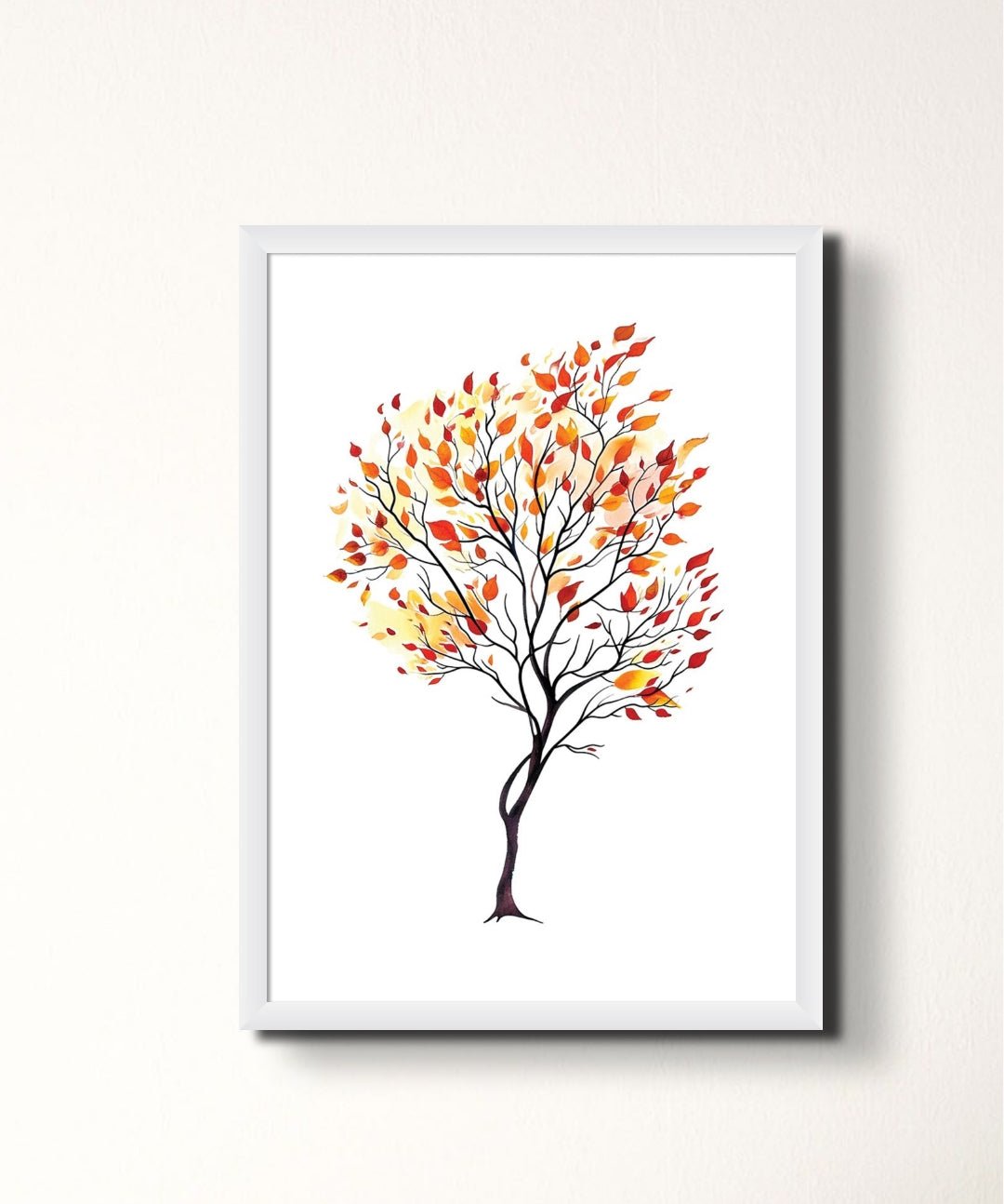 Autumn Blaze - Words On Wall - - A4 - White Frame - Autumn Blaze