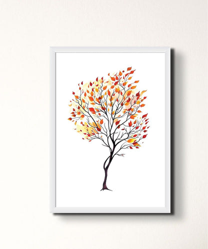 Autumn Blaze - Words On Wall - - A4 - White Frame - Autumn Blaze