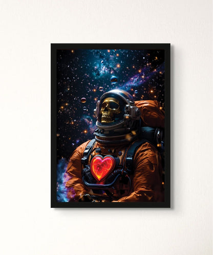 Celestial Heartbeat - Words On Wall - - A3 - Black Frame - Celestial Heartbeat