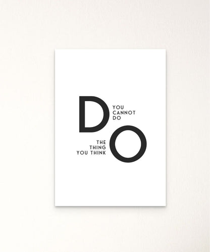 Do The Thing You Think You Cannot Do - Words On Wall - A3 - No Frame - 1 (white background) -