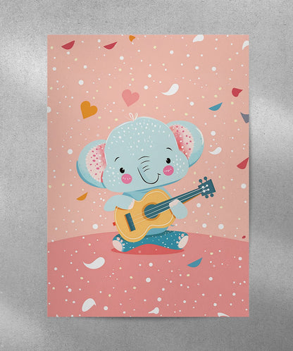 Elephant Melody - Words On Wall - A4 - No Frame - Elephant Melody