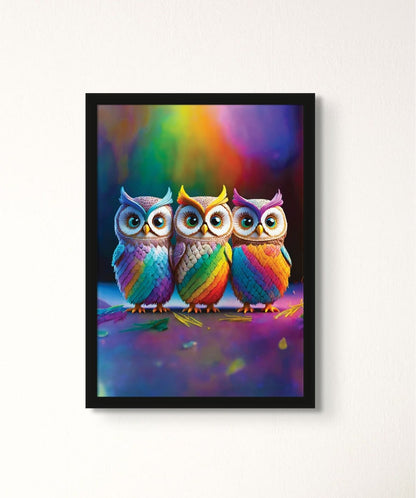 Fantasy Fowls - Words On Wall - - A3 - Black Frame - Fantasy Fowls