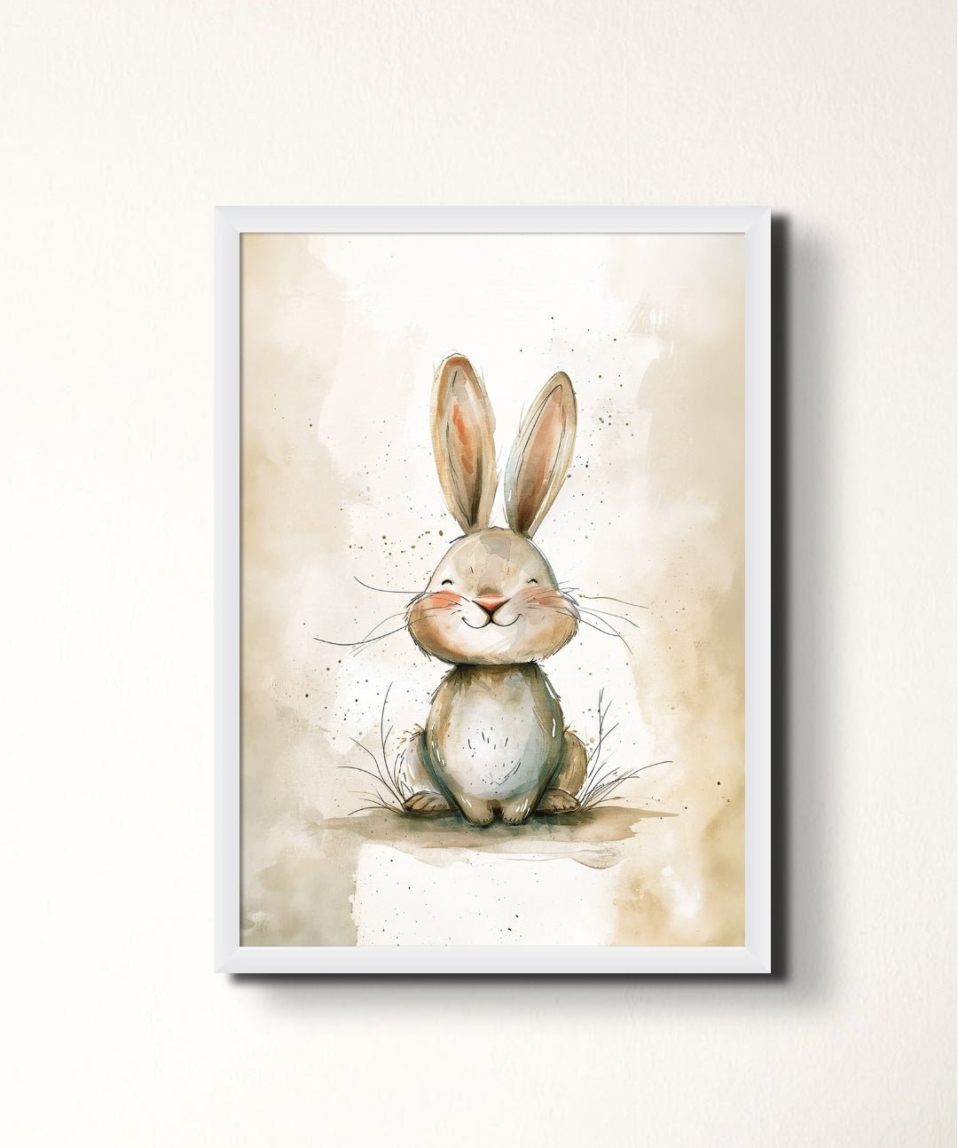 Gentle Hopper - Words On Wall - - A4 - White Frame - Gentle Hopper