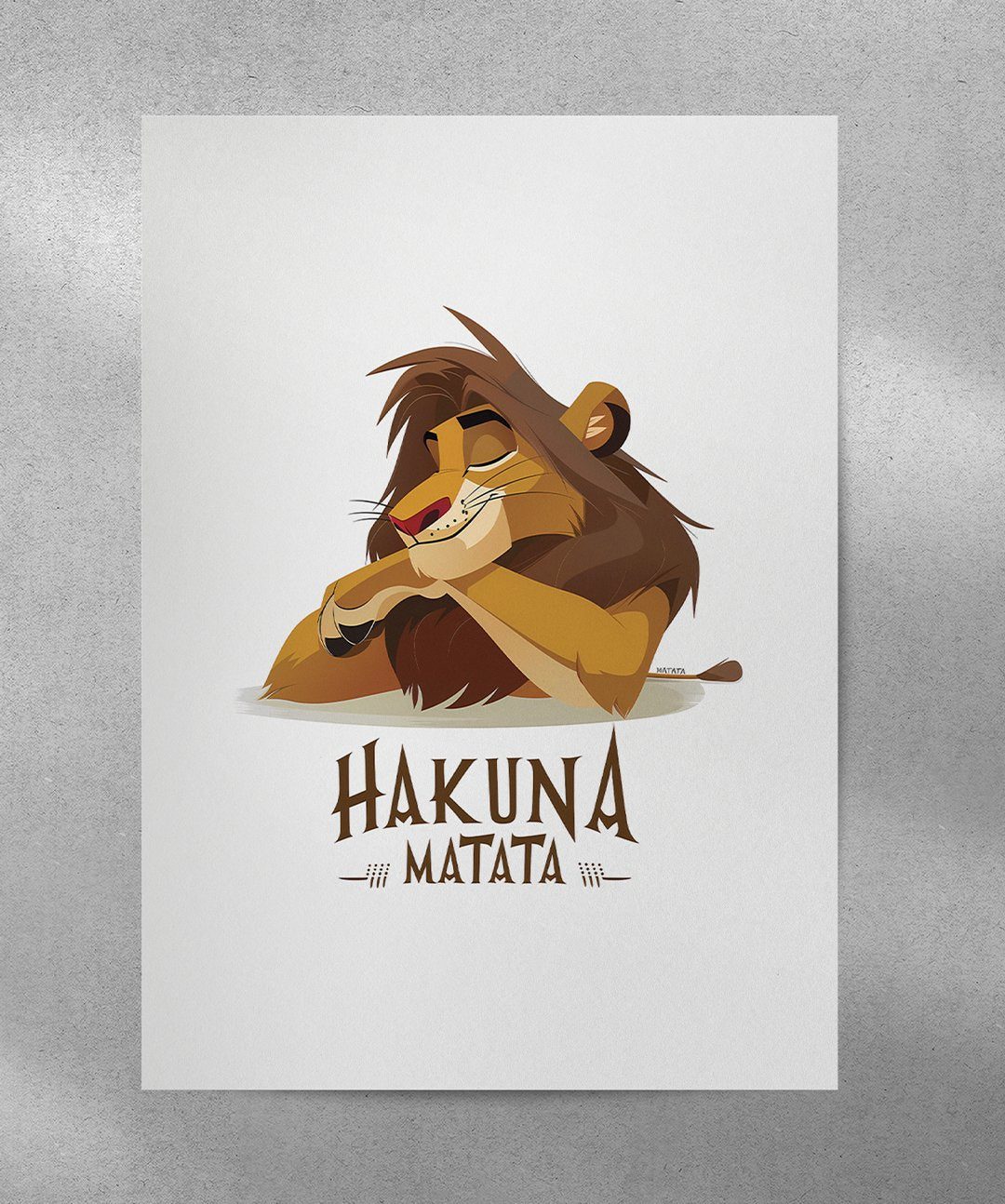 Hakuna Matata - Words On Wall - A4 - No Frame - Hakuna Matata