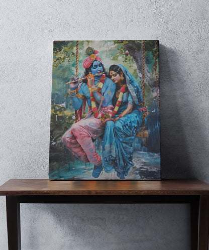 In the Eyes of Radha, Krishna Finds the Reflection of the Universe - Words On Wall - Canvas - In the Eyes of Radha, Krishna Finds the Reflection of the Universe