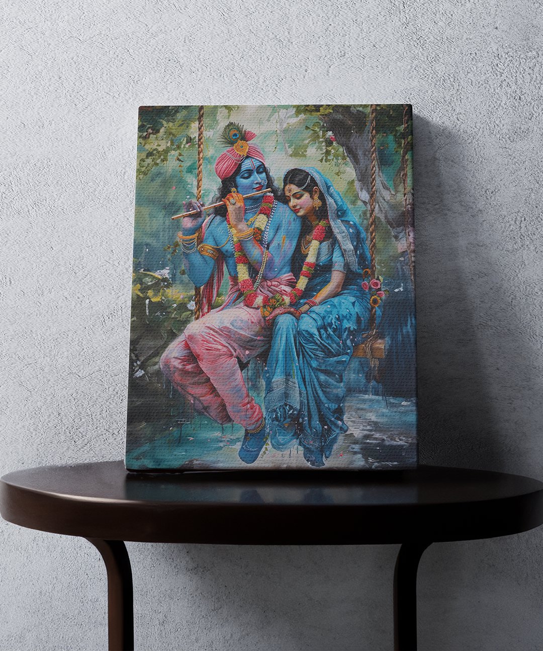 In the Eyes of Radha, Krishna Finds the Reflection of the Universe - Words On Wall - Canvas - In the Eyes of Radha, Krishna Finds the Reflection of the Universe