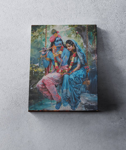 In the Eyes of Radha, Krishna Finds the Reflection of the Universe - Words On Wall - Canvas - In the Eyes of Radha, Krishna Finds the Reflection of the Universe