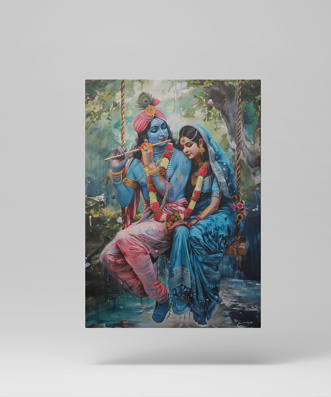 In the Eyes of Radha, Krishna Finds the Reflection of the Universe - Words On Wall - Canvas - In the Eyes of Radha, Krishna Finds the Reflection of the Universe