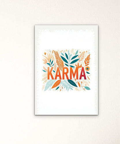 Karma - Words On Wall - - A4 - No Frame - Karma