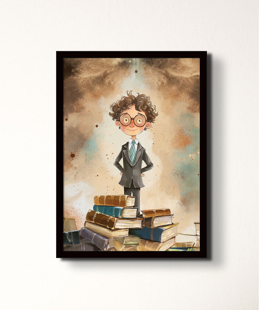 Little Dreamer's Library - Words On Wall - - A4 - Black Frame - Little Dreamer's Library