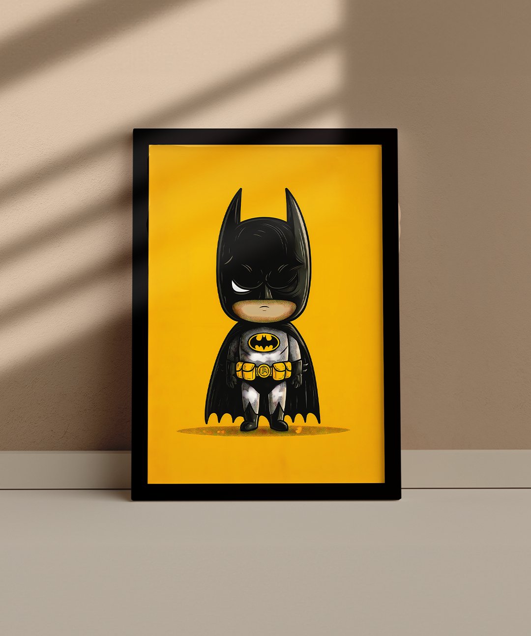 Man as a Bat - Words On Wall - A4 - Black Frame - Man as a Bat