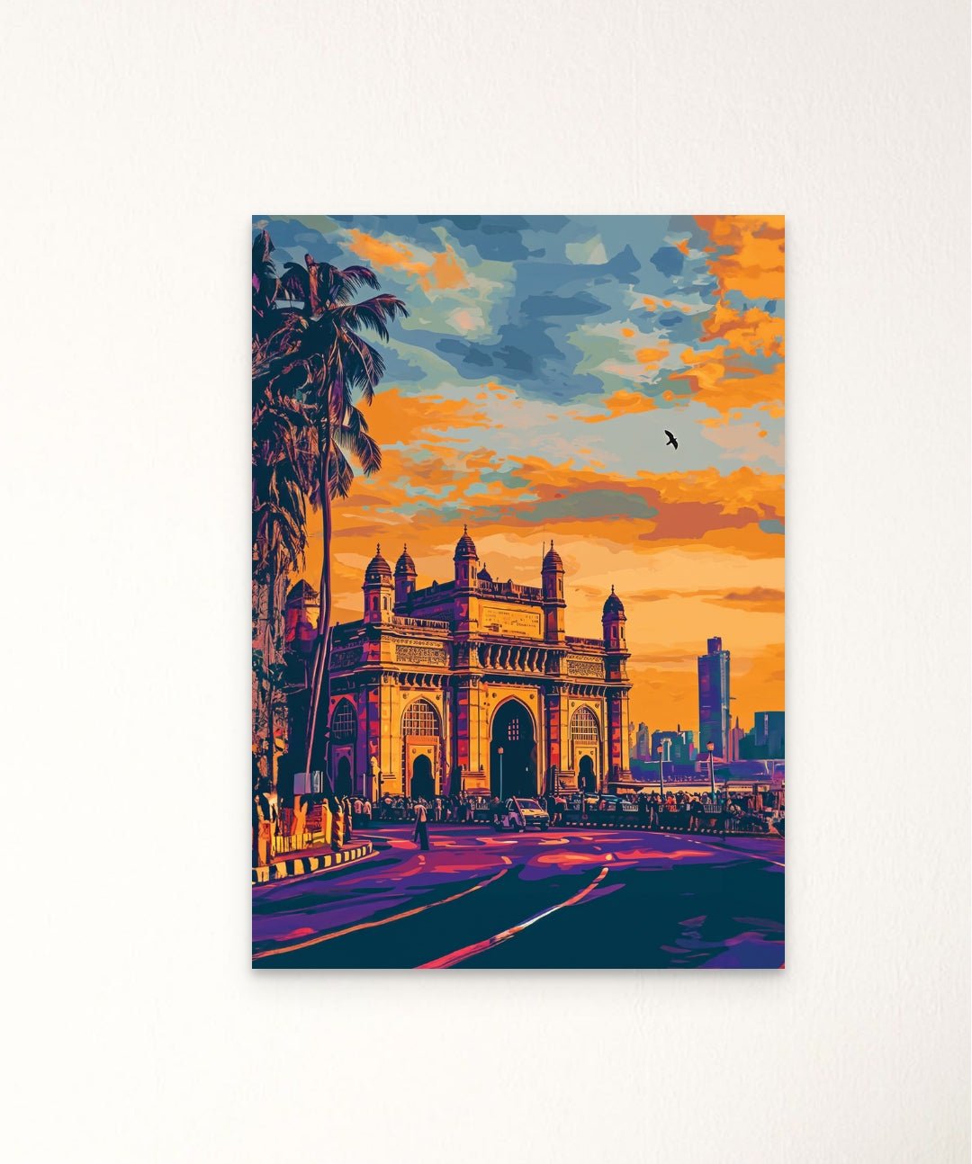 Mumbai Majesty - Words On Wall - - A4 - No Frame - Mumbai Majesty