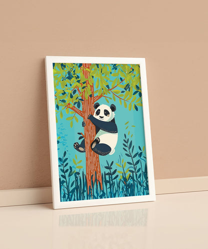 Panda Playtime - Words On Wall - A4 - White Frame - Panda Playtime