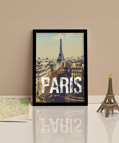 Paris, a Dream Cast in Stone and Light - Words On Wall - - A3 - Black Frame - Paris, a Dream Cast in Stone and Light