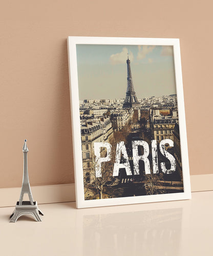 Paris, a Dream Cast in Stone and Light - Words On Wall - - A3 - White Frame - Paris, a Dream Cast in Stone and Light