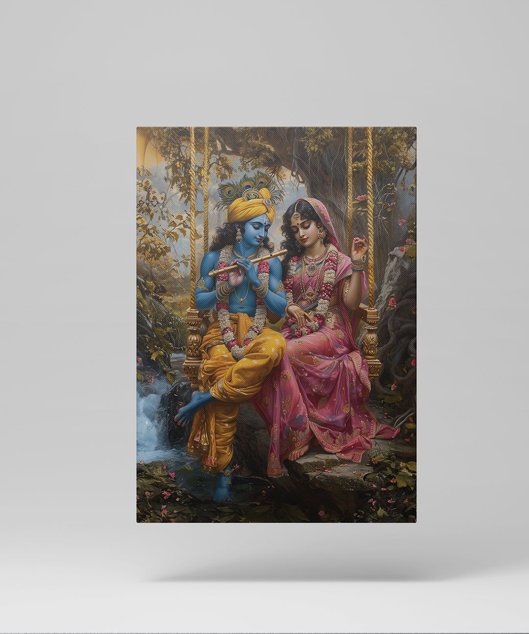 Radha’s Heart Dances to Krishna’s Melodies - Words On Wall - Canvas - Radha’s Heart Dances to Krishna’s Melodies