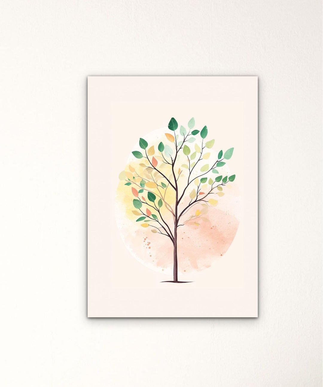 Serenity Tree - Words On Wall - - A4 - No Frame - Serenity Tree