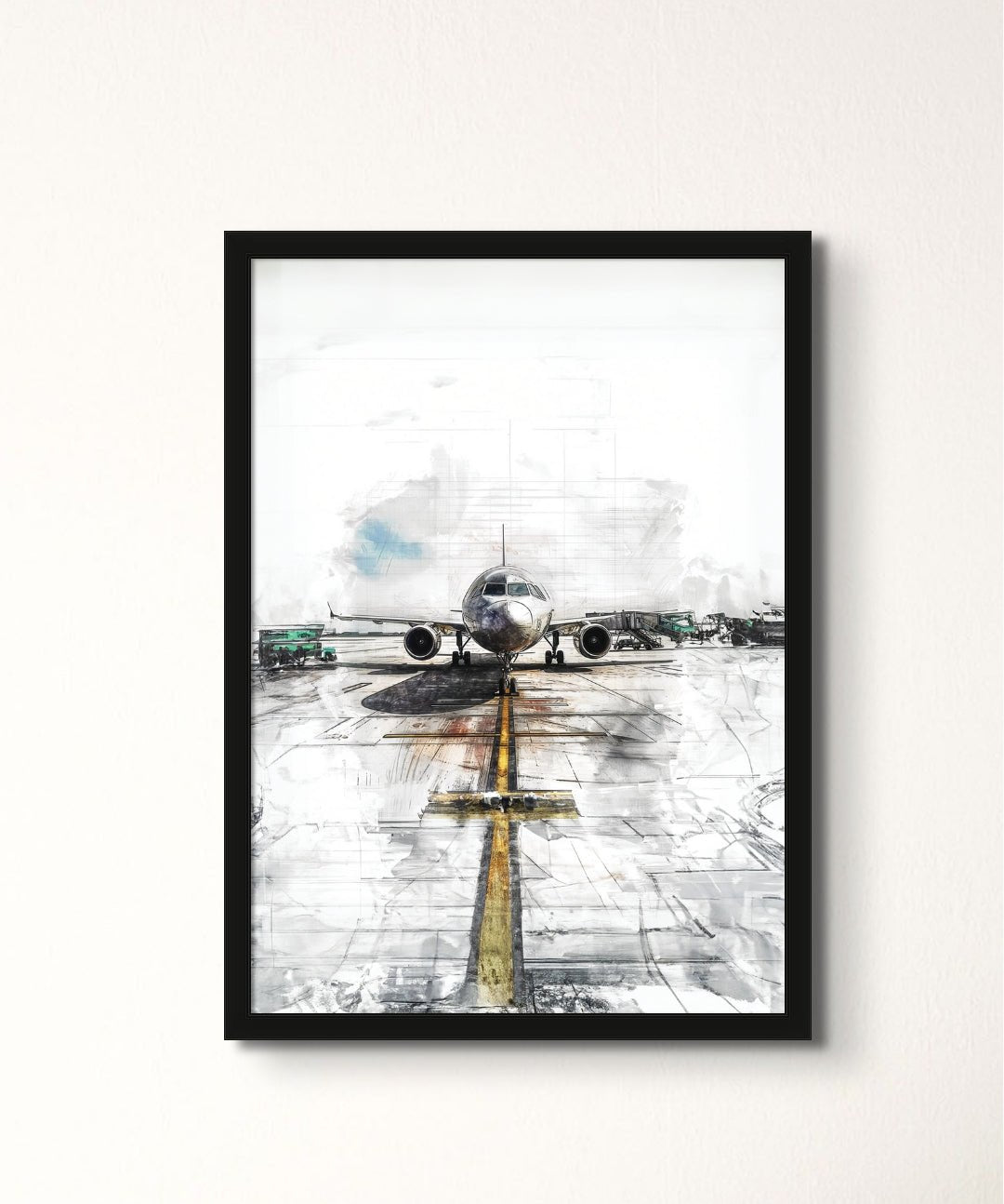 Skyward Sketch - Words On Wall - - A4 - Black Frame - Skyward Sketch