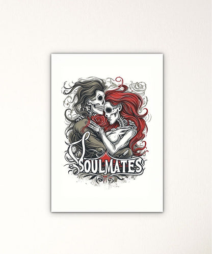 Soulmates-2 - Words On Wall - - A3 - No Frame - Soulmates-2