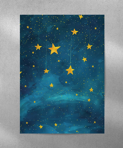 Starry Sky - Words On Wall - A4 - No Frame - Starry Sky