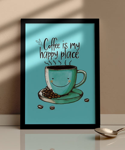 The Cup That Warms the Soul - Words On Wall - - A3 - Black Frame - The Cup That Warms the Soul