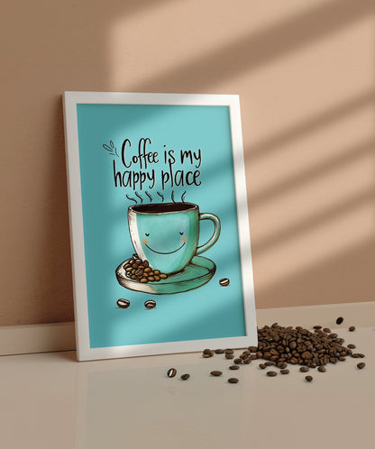 The Cup That Warms the Soul - Words On Wall - - A3 - White Frame - The Cup That Warms the Soul