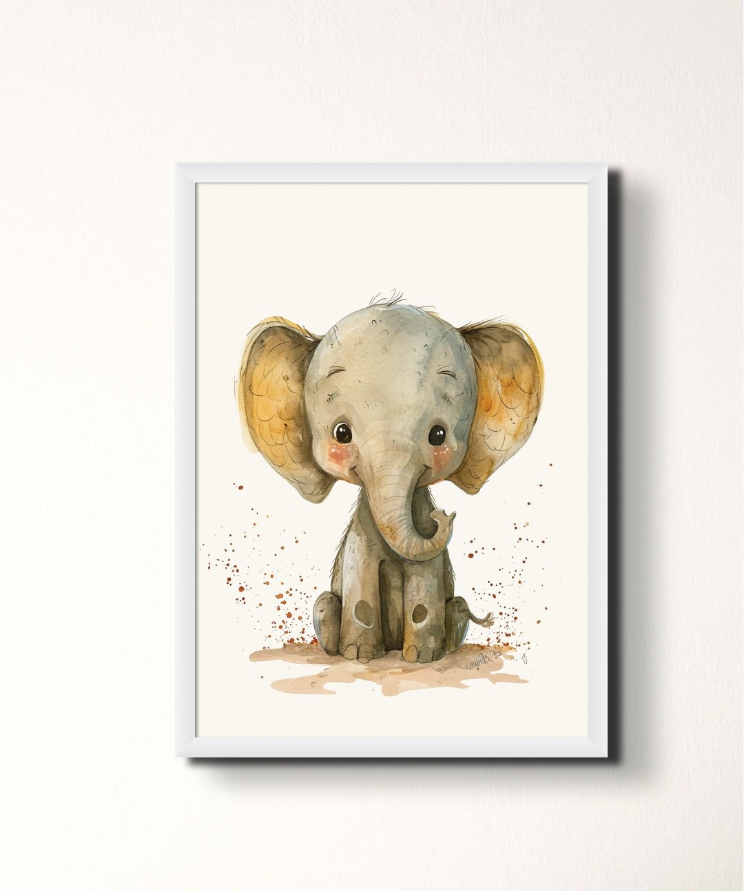 Tusker - Words On Wall - - A4 - White Frame - Tusker