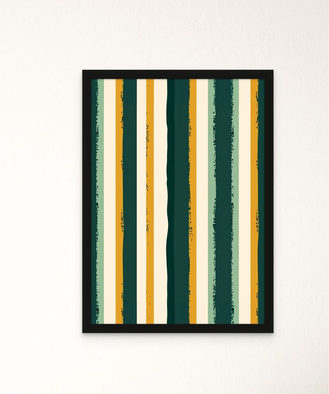 Verdant Stripes - Words On Wall - - A3 - Black Frame - Verdant Stripes