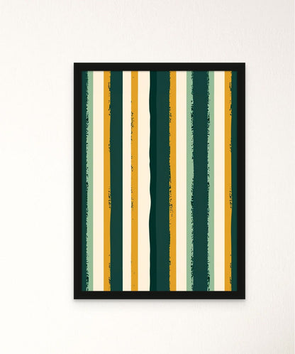 Verdant Stripes - Words On Wall - - A3 - Black Frame - Verdant Stripes