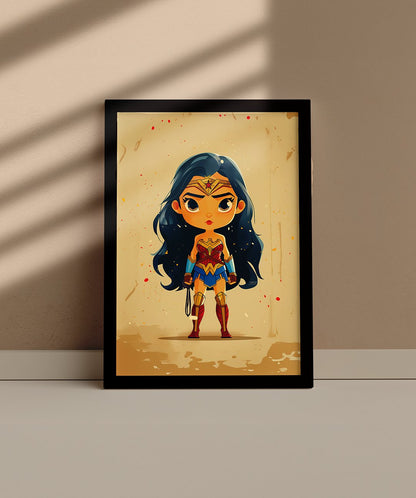 Wonder of Woman - Words On Wall - A4 - Black Frame - Wonder of Woman