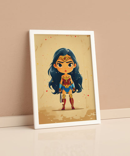 Wonder of Woman - Words On Wall - A4 - White Frame - Wonder of Woman