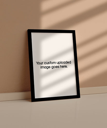 Your Custom Uploaded Image On The Frame - Words On Wall - - A3 - Black Frame - Your Custom Uploaded Image On The Frame